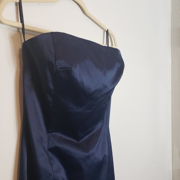 *3/$25* Isaac Mizrahi Strapless Navy Bridesmaids Dress - Picture 3 of 10